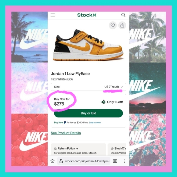 🆕️ NEW Jordan 1 Low FlyEase "White-Taxi" - Picture 15 of 16